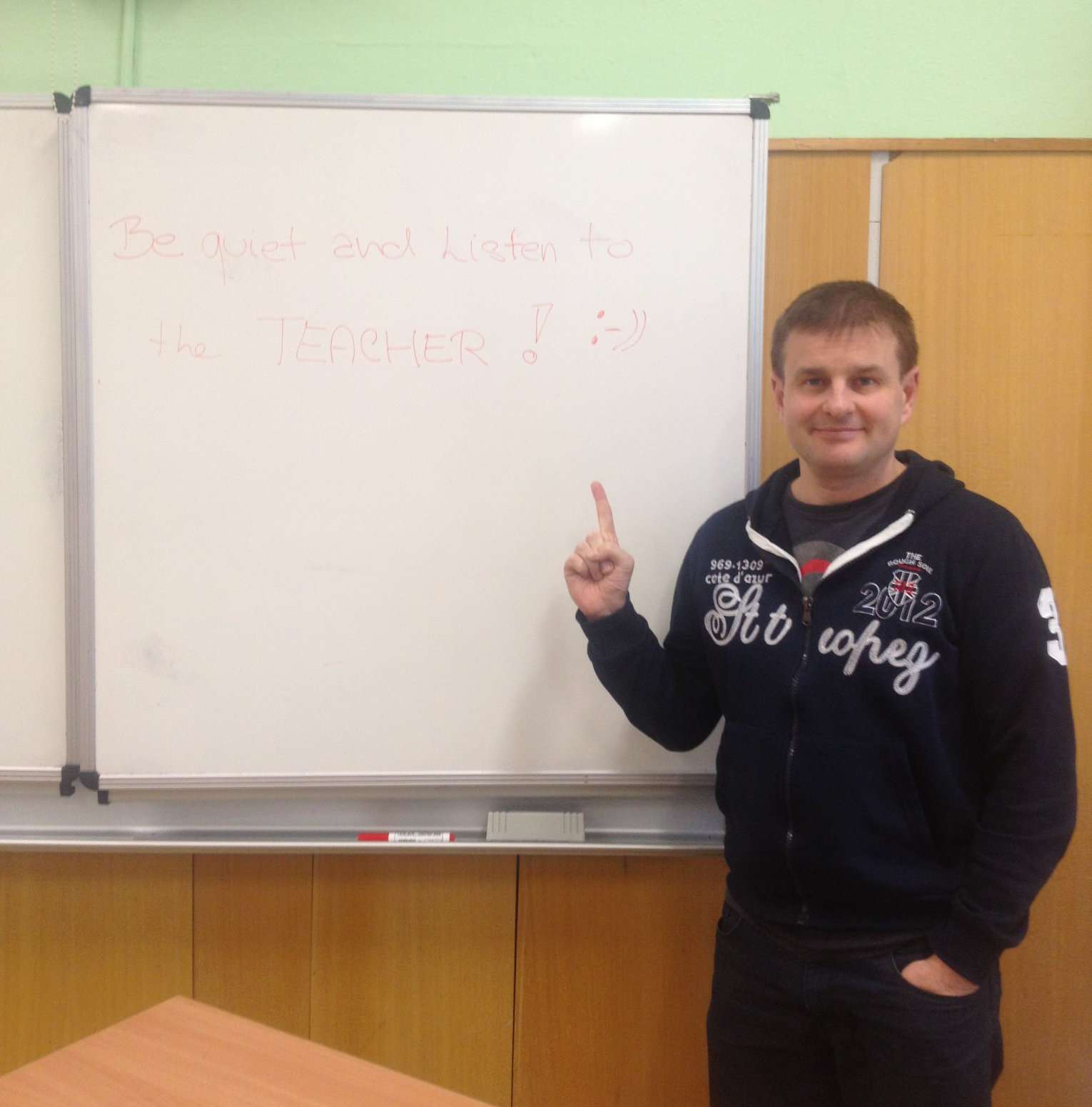 Petr Petřík u tabule